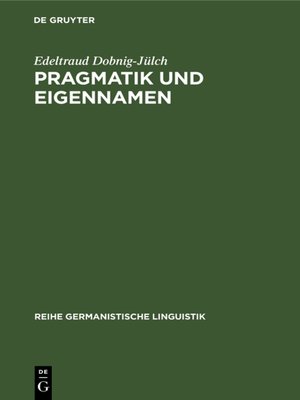 cover image of Pragmatik und Eigennamen